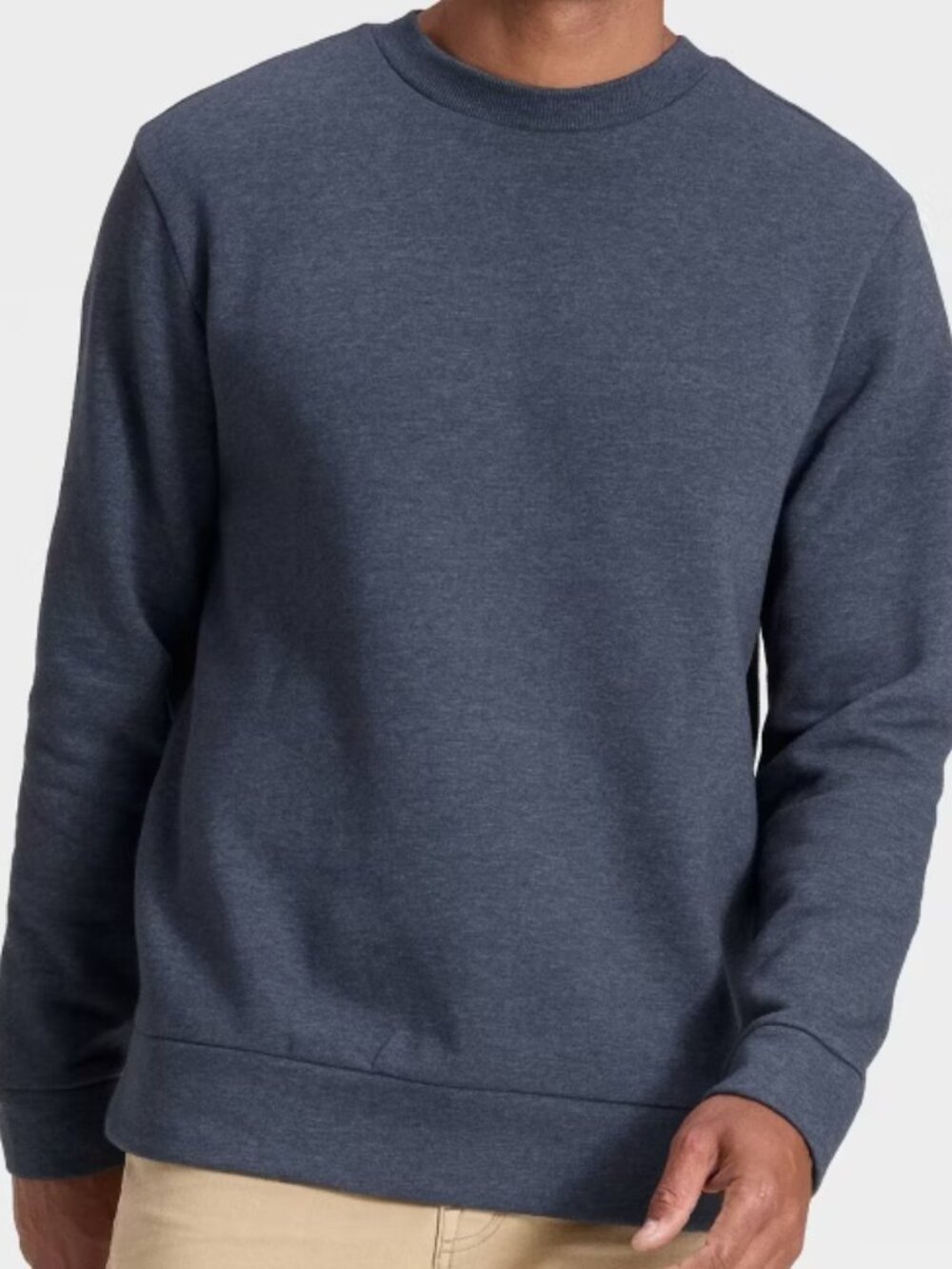 Men's Every Wear Fleece Crewneck Sweatshirt - Navy Blue, M